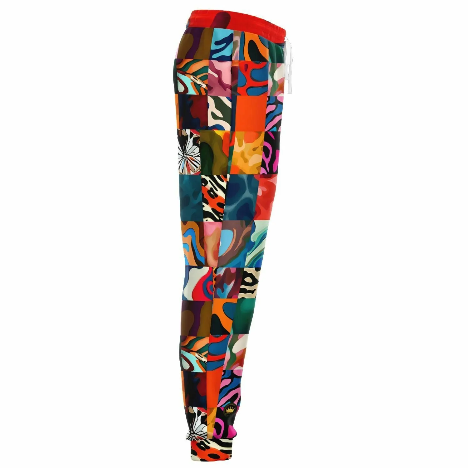 Wowzer Zowzer Animal Print Patchwork Eco-Poly Unisex Joggers