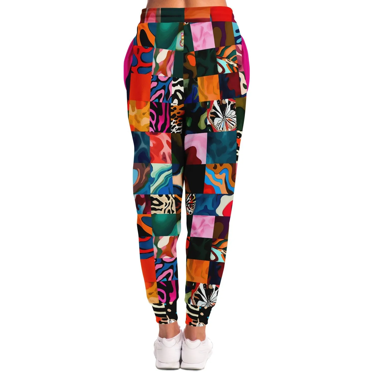 Wowzer Zowzer Animal Print Patchwork Eco-Poly Unisex Joggers