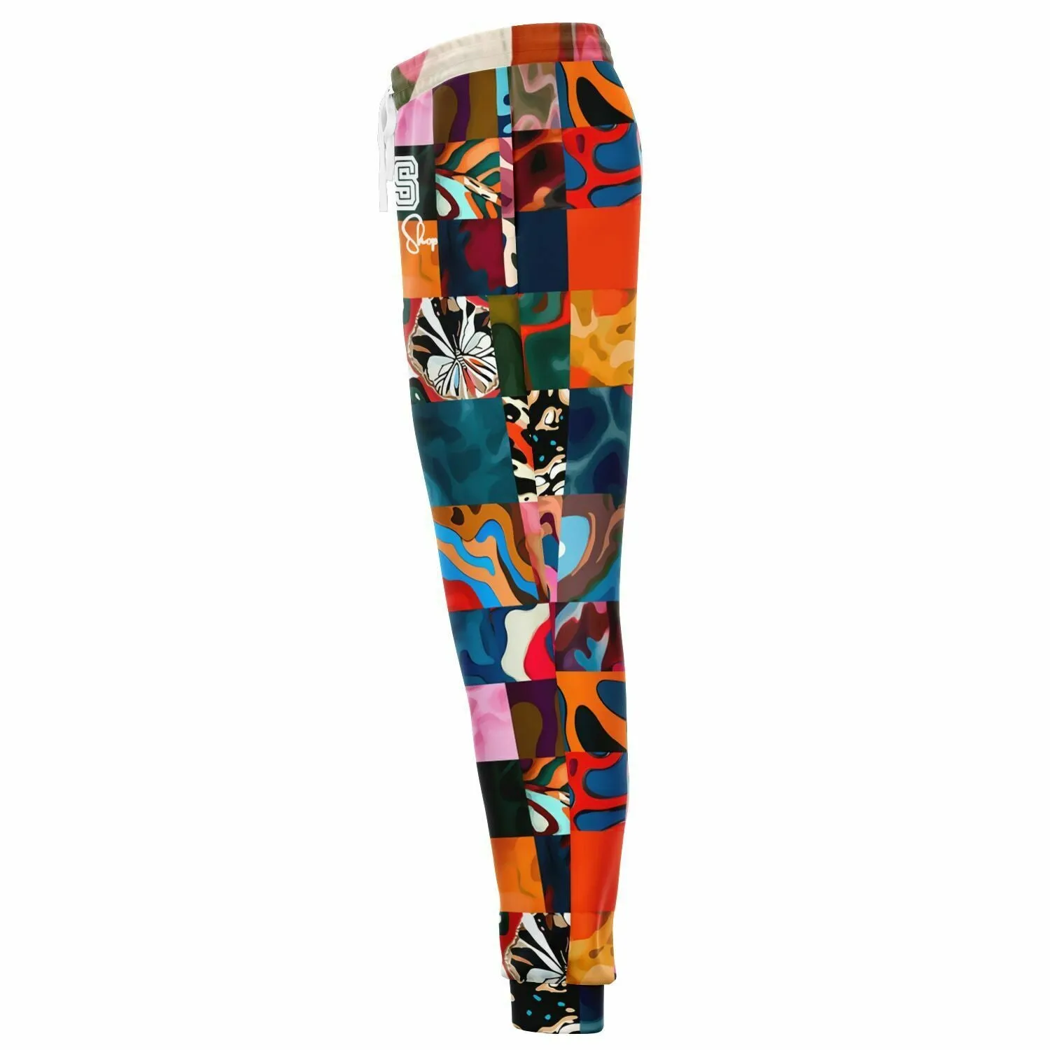 Wowzer Zowzer Animal Print Patchwork Eco-Poly Unisex Joggers